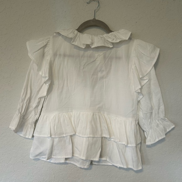 Bohemian Francesca's Ine’s Ruffle Tiered Blouse, Romantic Cottagecore Style - Picture 4 of 5